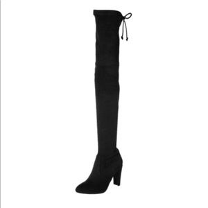 Kaitlyn Pan black over the knee boots